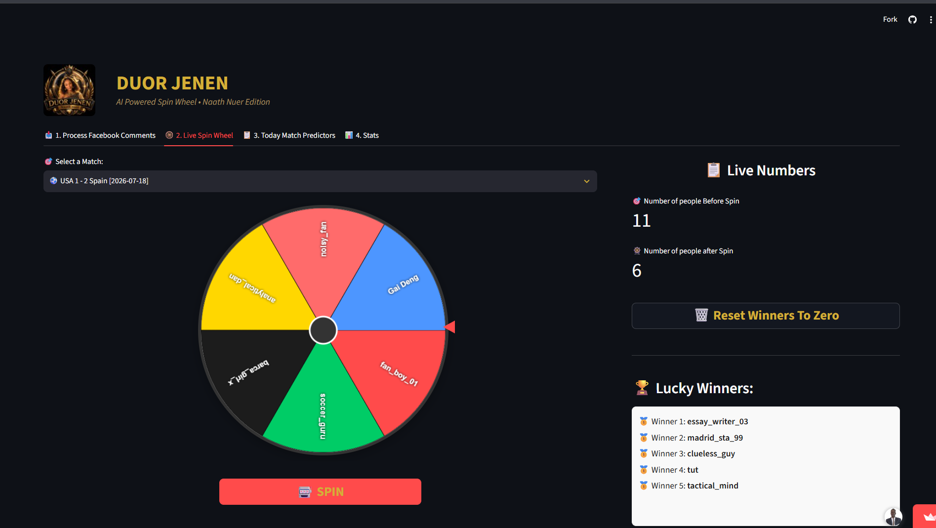 llmGiveawayAutomator Dashboard Screenshot